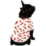 Chili pattern All Over Print Pet Dog Round Neck Fuzzy Shirt