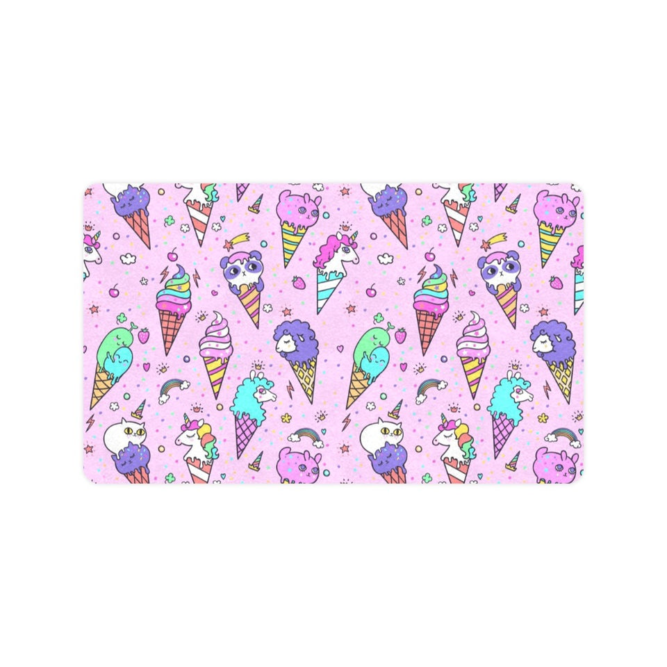 Cute ice cream cone animal pattern Doormat