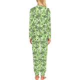 Canabis Marijuana Weed Pattern Print Design 01 Women's All Over Print Pajama Set