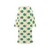 Snail Pattern Print Design 04 Blanket Robe with Sleeves