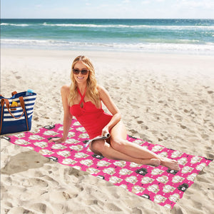 Guinea Pig Pattern Print Design 01 Beach Towel