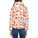 Tomato pattern Women's Padded Hooded Jacket