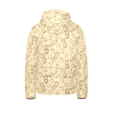 hand drawn peanuts pattern Kids' Boys' Girls' Padded Hooded Jacket