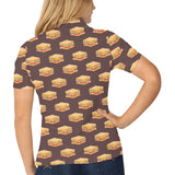 Sandwich Pattern Print Design 04 Women's All Over Print Polo Shirt