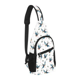 Swallow Pattern Print Design 04 All Over Print Chest Bag