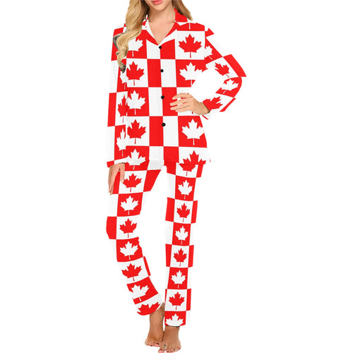 Canada Pattern Print Design 05 Women's Long Pajama Set