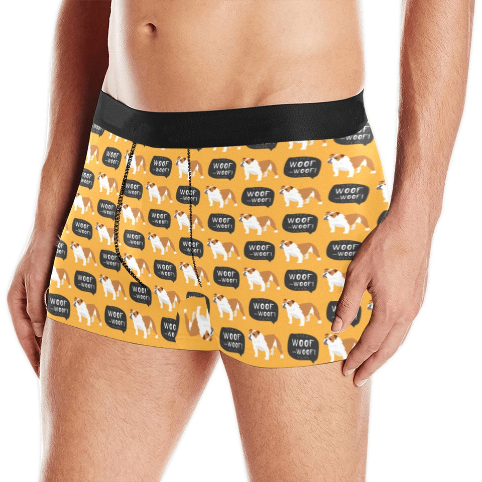 English Bulldog Pattern Print Design 04 Men's All Over Print Boxer Briefs Men's Underwear