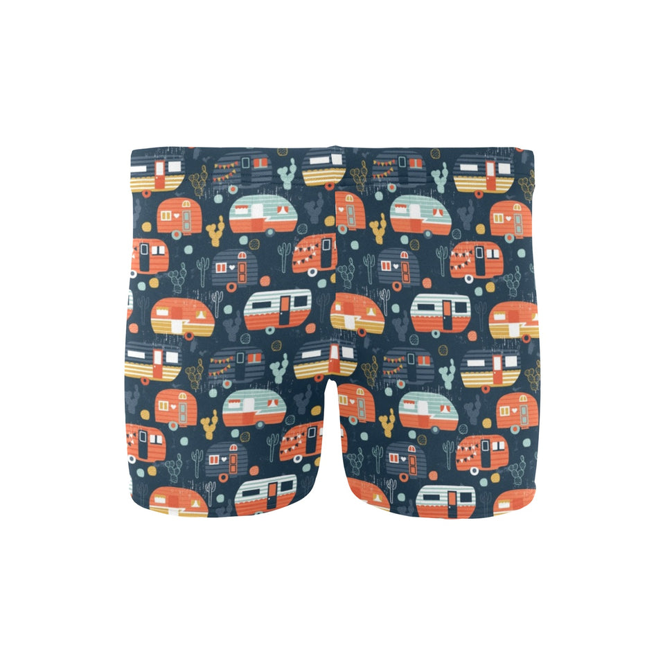 Camper Van Pattern Print Design 05 Men's Swimming Trunks