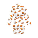 Clown Fish Pattern Print Design 03 Women's Long Sleeve Belted Night Robe