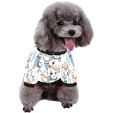 lama Alpaca cactus hand drawn pattern All Over Print Pet Dog Round Neck Fuzzy Shirt