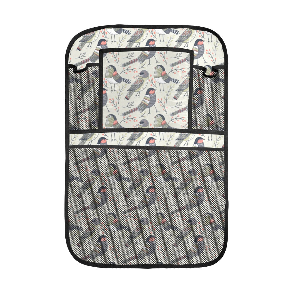 Pigeon Pattern Print Design 04 Car Seat Back Organizer