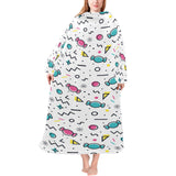 Candy design pattern Blanket Robe with Sleeves