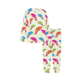 Colorful Chameleon lizard pattern Kids' Boys' Girls' All Over Print Pajama Set