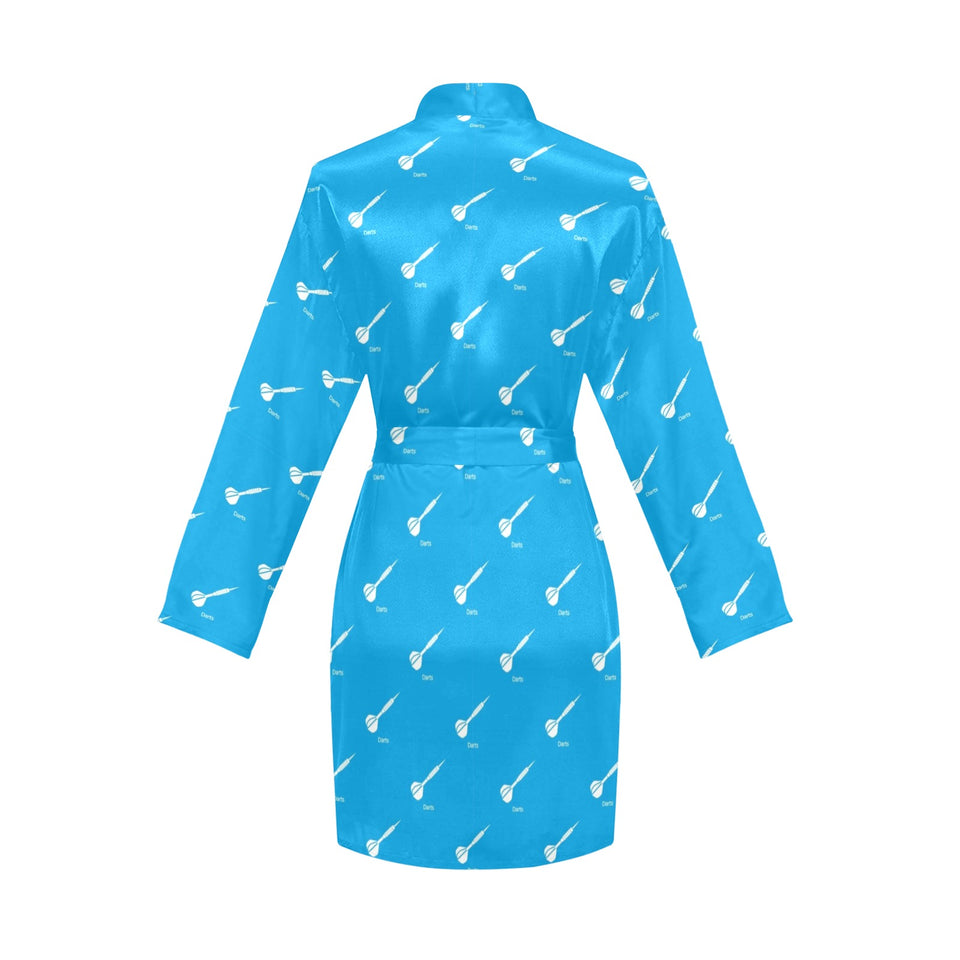Darts Pattern Print Design 05 Women's Long Sleeve Belted Night Robe