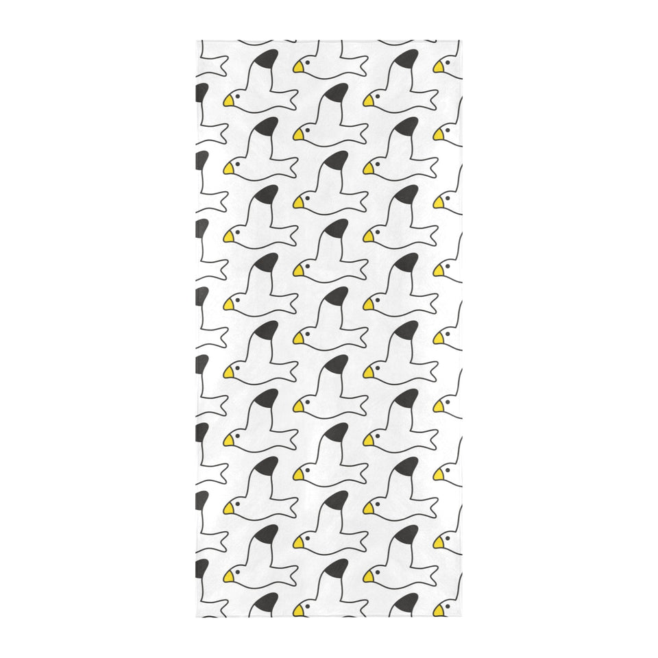 Seagull Pattern Print Design 05 Beach Towel