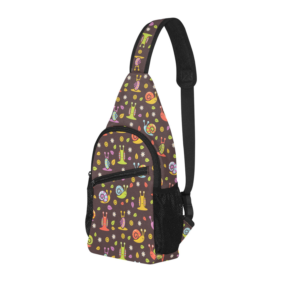 Snail Pattern Print Design 02 All Over Print Chest Bag