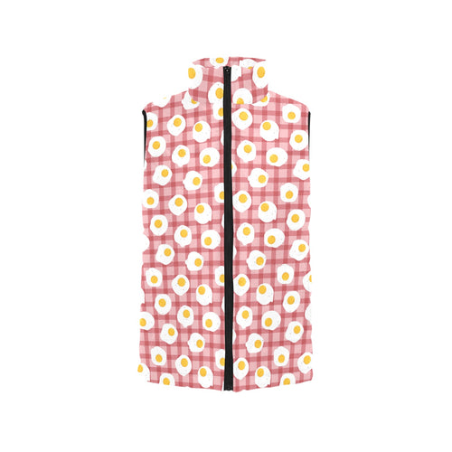 Fried Eggs Pattern Print Design 03 Men's Padded Vest