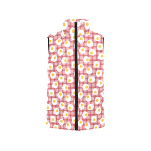 Fried Eggs Pattern Print Design 03 Men's Padded Vest