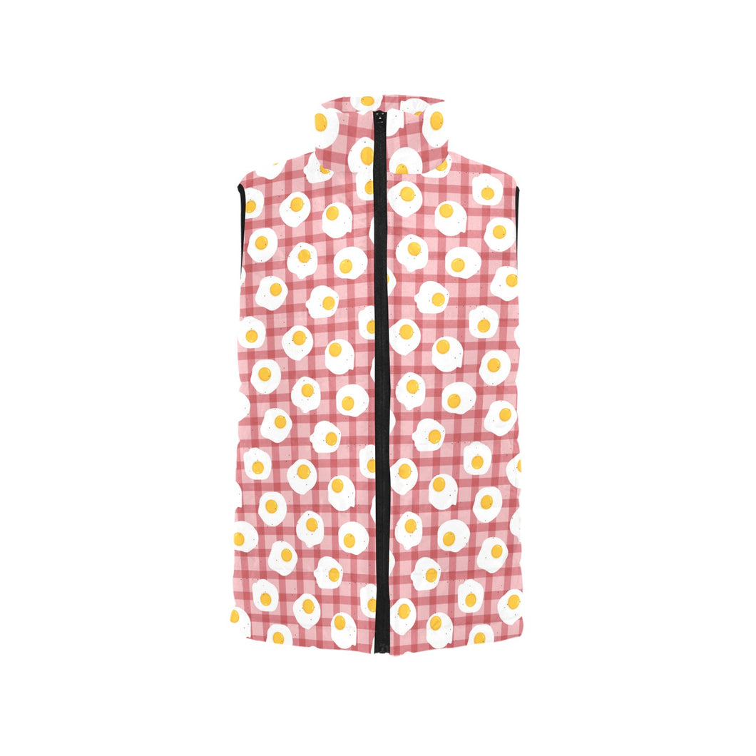 Fried Eggs Pattern Print Design 03 Men's Padded Vest