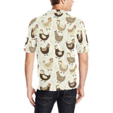 Cute rooster chicken cock Men's All Over Print Polo Shirt