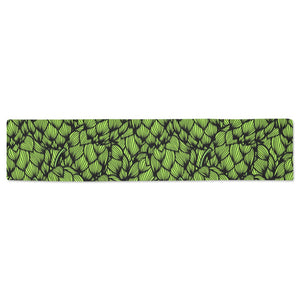 Green hop pattern Table Runner