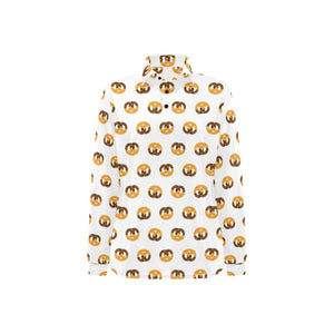 Pretzels Pattern Print Design 02 Women's Long Sleeve Polo Shirt