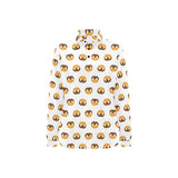 Pretzels Pattern Print Design 02 Women's Long Sleeve Polo Shirt