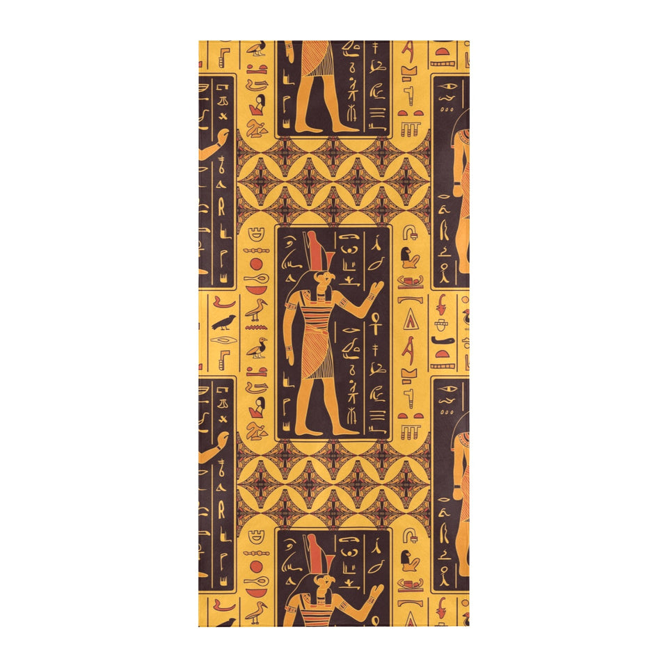 Egypt Hieroglyphics Pattern Print Design 05 Beach Towel