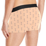 Engine Piston Cream Background Pattern Design 04 Men's All Over Print Boxer Briefs Men's Underwear
