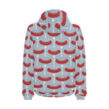 Sausage Pattern Print Design 02 Men's Padded Hooded Jacket