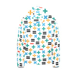 Math Pattern Print Design 05 Kids' Boys' Girls' Padded Hooded Jacket