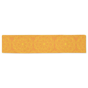 Orange traditional indian element pattern Table Runner