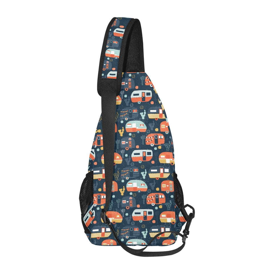 Camper Van Pattern Print Design 05 All Over Print Chest Bag