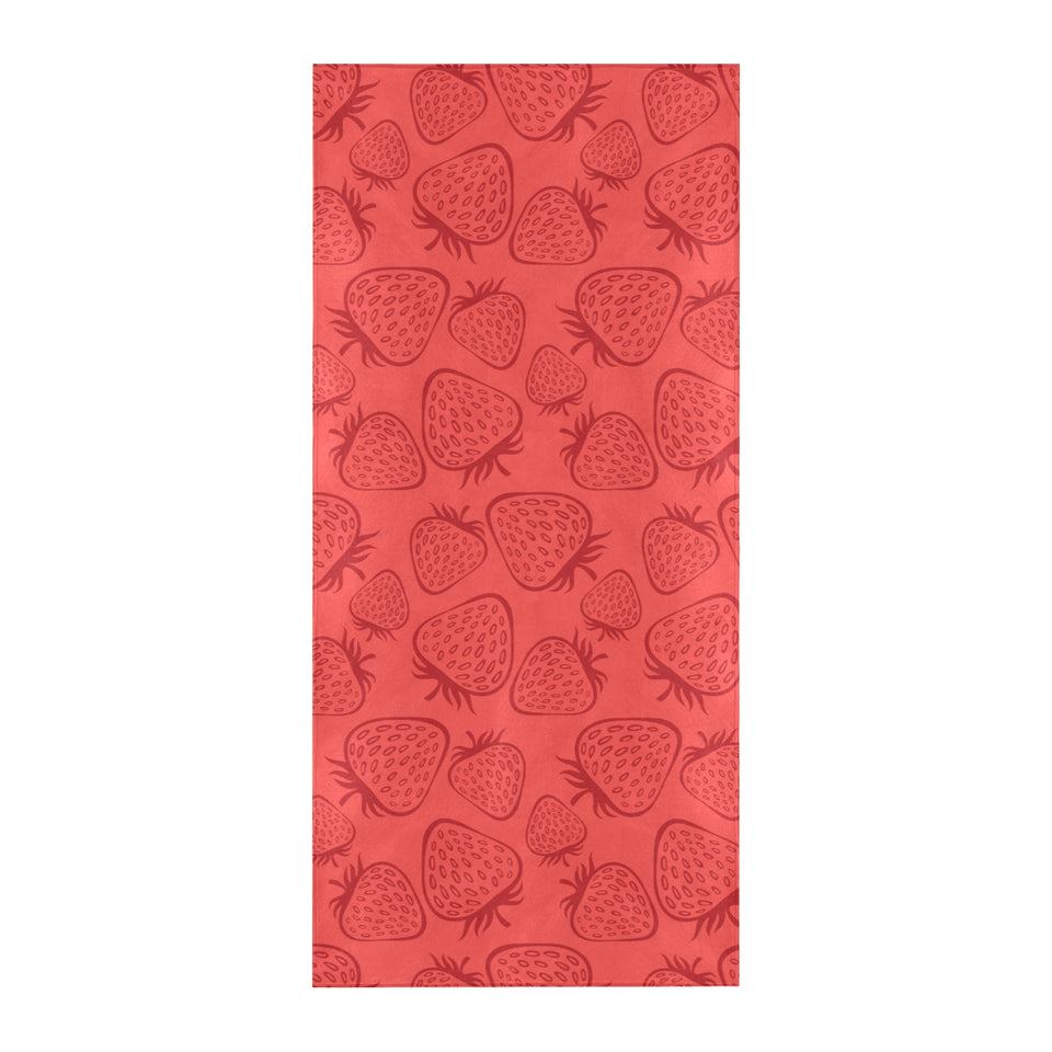 strawberry pattern red background Beach Towel