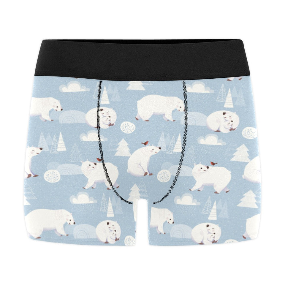 Cute polar bears Christmas decoration pattern Men's All Over Print Boxer Briefs Men's Underwear
