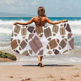 American football ball pattern Beach Towel