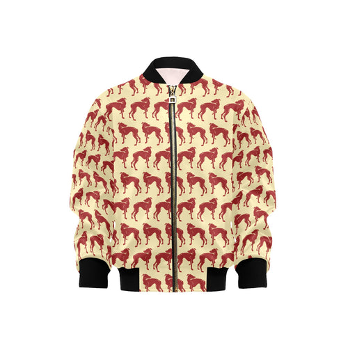 Greyhound Pattern Print Design 04 Kids' Boys' Girls' Bomber Jacket