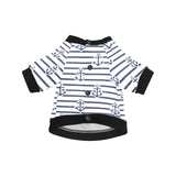 Anchor rope nautical  pattern All Over Print Pet Dog Round Neck Fuzzy Shirt