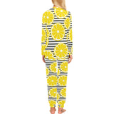 slice of lemon design pattern Women's All Over Print Pajama Set