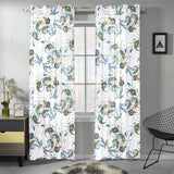 Peacock feather pattern Gauze Curtain