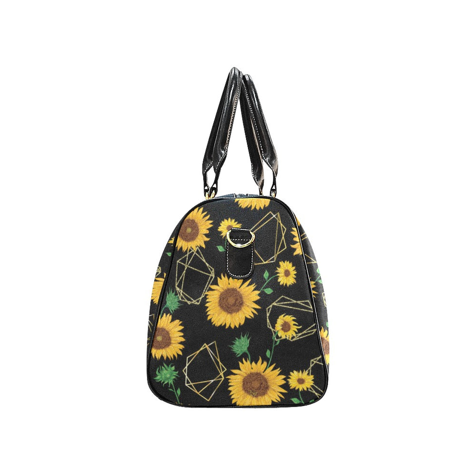 sunflower golden polygonal shapes Travel Bag