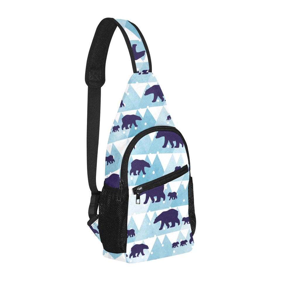 polar bear winter snow pattern All Over Print Chest Bag