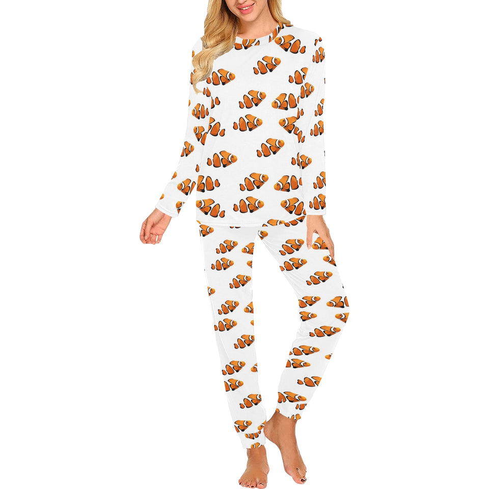 Clown Fish Pattern Print Design 03 Women's All Over Print Pajama Set