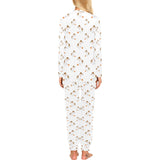 Jack Russel Pattern Print Design 05 Women's All Over Print Pajama Set
