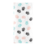 Dog Paws Pattern Print Design 04 Beach Towel