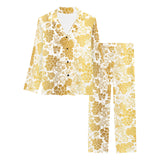 Gold grape pattern Women's Long Pajama Set