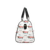 Cute dachshund bone pattern Travel Bag
