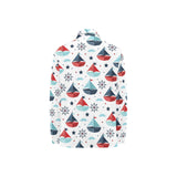 Cute color paper sailboat pattern Women's Long Sleeve Polo Shirt