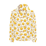 Fried Eggs Pattern Print Design 02 Men's Padded Hooded Jacket