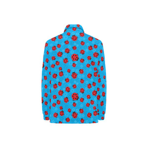 Ladybug Pattern Print Design 02 Women's Long Sleeve Polo Shirt